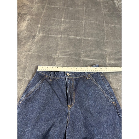 Abercrombie & Fitch Curve Love High Rise Wide Leg Jeans Dark Wash 25 Short - Picture 3 of 9